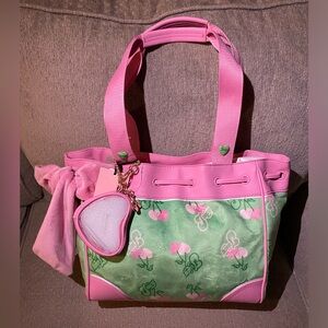 Juicy Couture Exclusive Retro Green Multi Juicy Cherry Gelato Daydreamer Tote